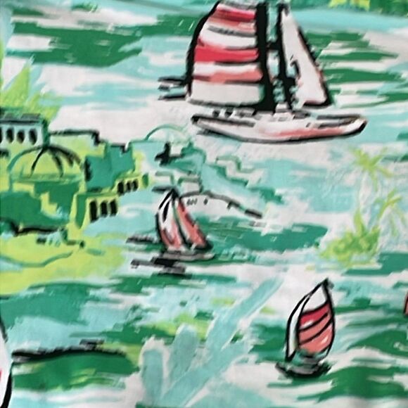 NWOT Crown & Ivy Scalloped Hem Shorts Sailboat Size 24W 24 plus - Picture 2 of 9